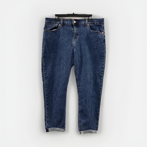 Denizen from Levi's Jeans Womens Sz 12 Blue Mid Rise Denim Boyfriend Fit Cuffed - Picture 1 of 7